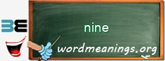 WordMeaning blackboard for nine